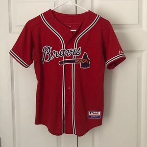 Atlanta Braves Red Jersey Medium